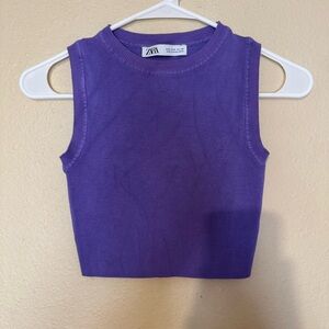 Zara Vibrant Purple Knit Tank